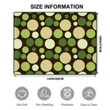 Green Retro Polka Dots Midcentury Retro Rug – Soft 70s Style Non-Slip Rug - retro rug