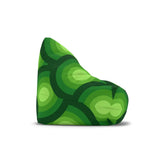 Green Shades Retro Bean Bag Chair Cover - Colorful Lounge Living Room Seat - retro bean bag