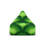Green Shades Retro Bean Bag Chair Cover - Colorful Lounge Living Room Seat - 27’’ × 30’’ × 25’’ / Without insert