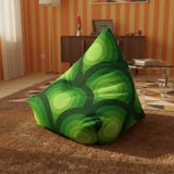 Green Shades Retro Bean Bag Chair Cover - Colorful Lounge Living Room Seat - retro bean bag