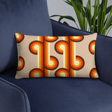 Groovy 70s Retro Throw Pillow Midcentury Style Home Decor - retro ads