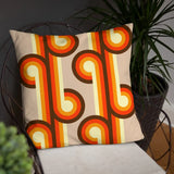 Groovy 70s Retro Throw Pillow Midcentury Style Home Decor - retro ads