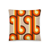 Groovy 70s Retro Throw Pillow Midcentury Style Home Decor - retro ads