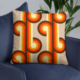 Groovy 70s Retro Throw Pillow Midcentury Style Home Decor - retro ads