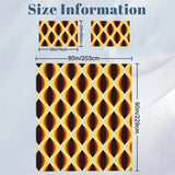 Honeycomb Pattern Duvet Cover Set: 60s Retro Full Size Bedding - retro bedding