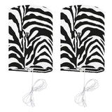 Black White Zebra Flower Pot - Retro Animal Print Wooden Legs Plant Pot