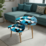 Geometric 1960s Retro Area Rug 12x9 ft – Plush Midcentury Non-Slip Carpet
