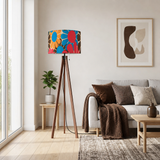 70s Flower Power Retro Tripod Floor Lamp - Scandi Style  Midcentury