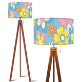 Retro 70s Floral Bedside Cabinet with Integrated Power Access