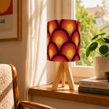 Orange Red Retro Midcentury Tripod Table Lamp – Smart LED Bedside Light