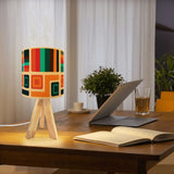 Small 70s Retro Trash Can with Lid: Scandi Midcentury Style Wastebasket