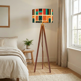 60s Retro Wooden Tripod Floor Lamp: Mid-Century Modern, Smart LED & Linen Shade