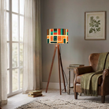 60s Retro Wooden Tripod Floor Lamp: Mid-Century Modern, Smart LED & Linen Shade