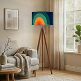 70s Retro Tripod Floor Lamp – Nordic Style Linen Shade with Smart LED & Remote