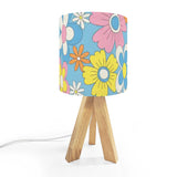 Retro 70s Floral Bedside Cabinet with Integrated Power Access