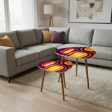 Midcentury Bedside Cabinet - Side Table with Power Outlet & USB Ports