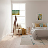 Ombré Earthy Tones Floor Lamp - Retro Nordic Wooden Tripod Light