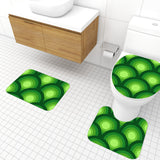 Green Peacock Eye Pattern Duvet Cover Set in 4 Sizes - 70s Retro Bedding