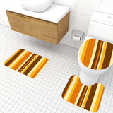 Retro Striped Midcentury Drink Coasters – Cork Back Set of 4