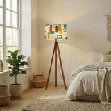 Scandi Retro Tripod Lamp – 60s Inspired Floor Light with Remote LED Control