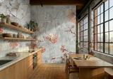 Vintage Roses Painting Removable Stick and Peel Wallpaper - Custom Sizes