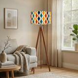 Retro 70s Tripod Floor Lamp:  Midcentury Modern Lighting with Remote