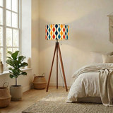 Retro 70s Tripod Floor Lamp:  Midcentury Modern Lighting with Remote