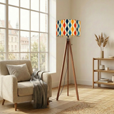 Retro 70s Tripod Floor Lamp:  Midcentury Modern Lighting with Remote