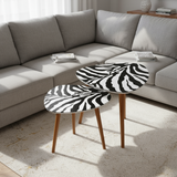 Black White Zebra Runner Rug – Retro Multiple Sizes Animal Print Carpet