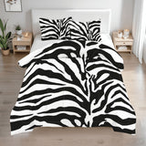 Black White Zebra Runner Rug – Retro Multiple Sizes Animal Print Carpet