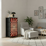 Midcentury Modern 4-Drawer Dresser – 60s Atomic Sunburst Storage Cabinet