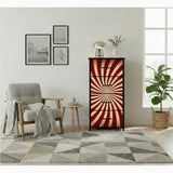 Midcentury Modern 4-Drawer Dresser – 60s Atomic Sunburst Storage Cabinet