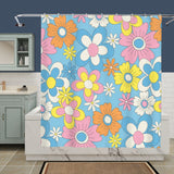 Retro 70s Floral Bedside Cabinet with Integrated Power Access