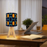 Blue Yellow Retro 70s Scandi Style Planter with Wooden Legs