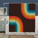 Retro 70s Runner Rug – Midcentury Rainbow Multiple Sizes Non-Slip
