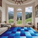 Large Area Rug Floor Carpet (4:3) bwhanddrawnfishes Vibrant03 retro05 70styedyepattern retro03medium