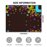 Size chart of the Retro Brown Colorful Large Area Rug, 144 x 108 in / 366 x 274 cm