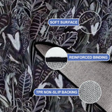 Close-up of the Retro Dark Academia Large Area Rug showing the soft surface, reinforced binding and non-slip TPR backing