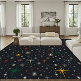 Large Area Rug Floor Carpet (4:3) vecteezygeometriccircleabstractmed retroredblackwhitecirclesseamlessmax