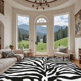 Large Area Rug Floor Carpet (4:3) zebrabw vecteezyabstractfoliagelineartbackgroundleafmax