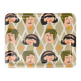 Large Atomic Retro 60s Serving Tray – Midcentury Dinner Lap Tray - Groß (43 x 33 cm) - Trays