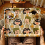 Large Atomic Retro 60s Serving Tray – Midcentury Dinner Lap Tray - Groß (43 x 33 cm) - Trays