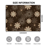 Large Floral 70s Retro Area Rug 12x9 ft – Midcentury Pattern Non-Slip Rug - retro rug