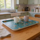 Large Retro 60s Atomic Serving Tray – Midcentury Plastic Dinner Lap Tray - Groß (43 x 33 cm) - Trays