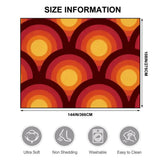 Large Retro 70s Area Rug 12x9 ft – Midcentury Plush Non-Slip Carpet - retro rug