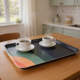 Large Retro Plastic Tray – 70s Midcentury Style Lap Tray for Kitchen or Garden - Groß (43 x 33 cm) - Trays