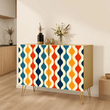 Mid Century Decor Cabinet – Retro Wooden Storage with Hairpin Legs - One Size - retro cabinet
