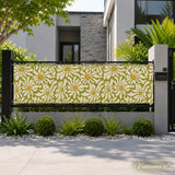 Mid-Century Floral Balcony Privacy Screen – Retro Weatherproof Railing Cover - Retro Privacy Screen