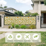 Mid-Century Floral Balcony Privacy Screen – Retro Weatherproof Railing Cover - Retro Privacy Screen
