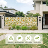 Mid-Century Floral Balcony Privacy Screen – Retro Weatherproof Railing Cover - Retro Privacy Screen